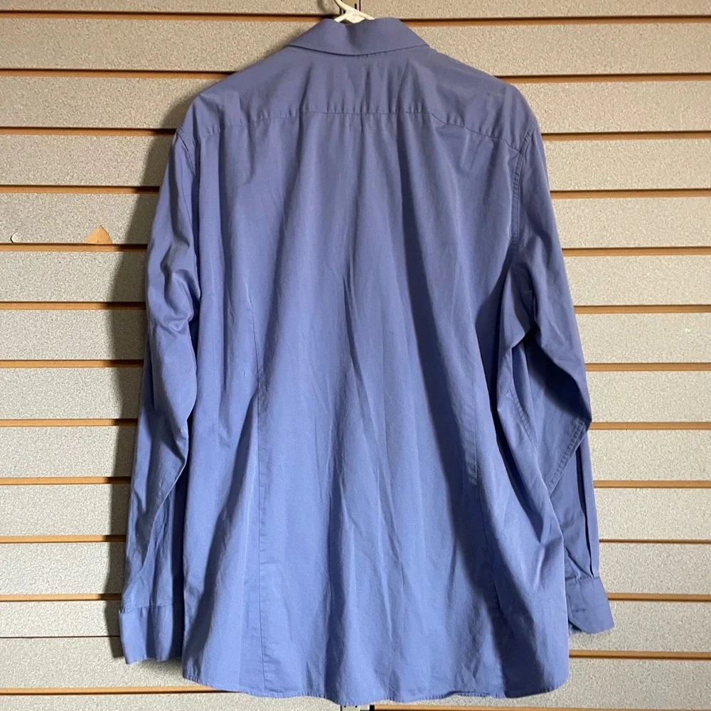 Banana Republic Mens Stretch Slim Fit Button Down Shirt XL Periwinkle Blue Solid